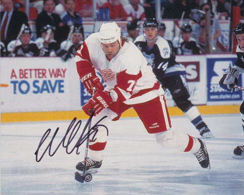 WENDEL CLARK SIGNED DETROIT RED WINGS 8X10 PHOTO