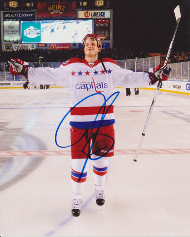 JOHN CARLSON SIGNED WASHINGTON CAPITALS 8X10 PHOTO