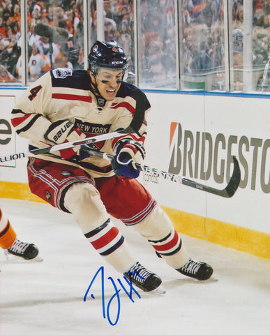 MICHAEL DEL ZOTTO SIGNED NEW YORK RANGERS 8X10 PHOTO 8