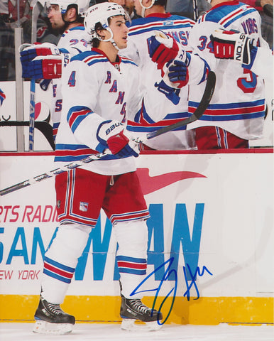 MICHAEL DEL ZOTTO SIGNED NEW YORK RANGERS 8X10 PHOTO 9