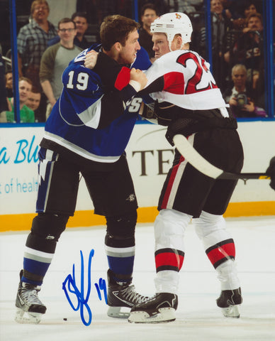 B.J. CROMBEEN SIGNED TAMPA BAY LIGHTNING 8X10 PHOTO 2