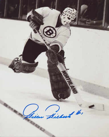 GILLES GILBERT SIGNED BOSTON BRUINS 8X10 PHOTO