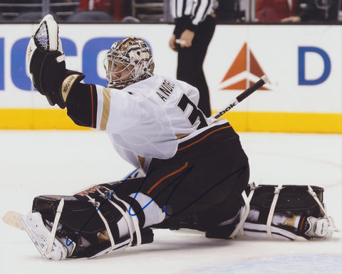 FREDERIK ANDERSEN SIGNED ANAHEIM DUCKS 8X10 PHOTO