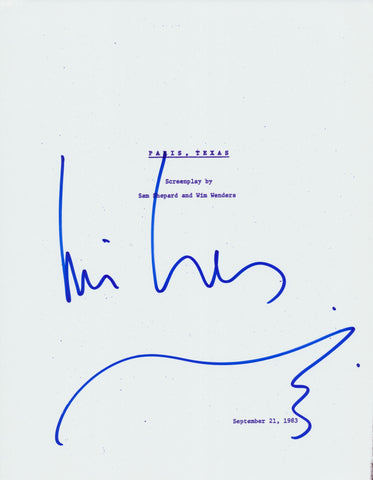 WIM WENDERS SIGNED PARIS, TEXAS 189 PAGE FULL SCRIPT