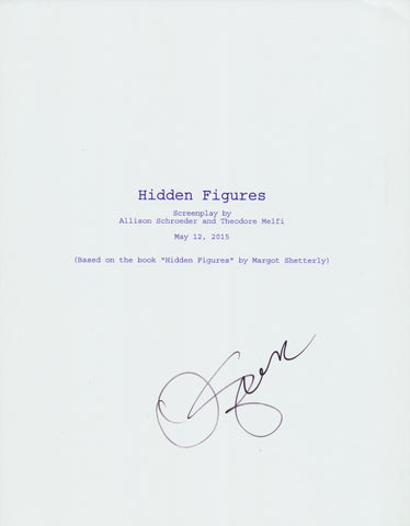OCTAVIA SPENCER SIGNED HIDDEN FIGURES 123 PAGE FULL SCRIPT