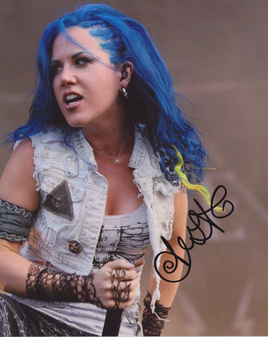 ALISSA WHITE-GLUZ SIGNED ARCH ENEMY 8X10 PHOTO