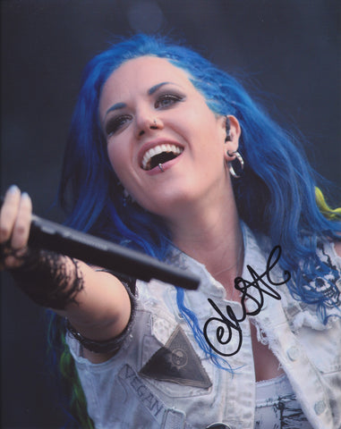 ALISSA WHITE-GLUZ SIGNED ARCH ENEMY 8X10 PHOTO 2