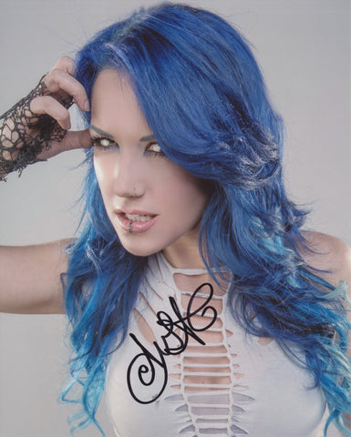 ALISSA WHITE-GLUZ SIGNED ARCH ENEMY 8X10 PHOTO 4