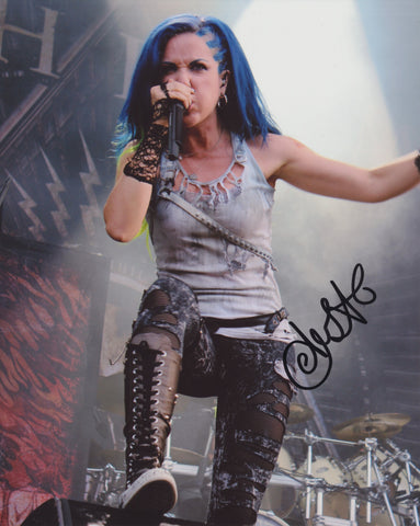 ALISSA WHITE-GLUZ SIGNED ARCH ENEMY 8X10 PHOTO 5