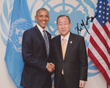 BAN KI MOON SIGNED UN SECRETARY GENERAL 8X10 PHOTO 2