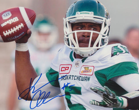 KEVIN GLENN SIGNED SASKATCHEWAN ROUGHRIDERS 8X10 PHOTO 2