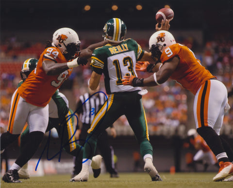 MIKE REILLY SIGNED EDMONTON ESKIMOS 8X10 PHOTO 3