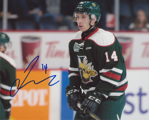 JARED MCISAAC SIGNED HALIFAX MOOSEHEADS 8X10 PHOTO