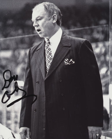 DON CHERRY SIGNED BOSTON BRUINS 8X10 PHOTO