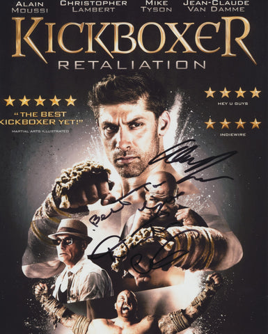 ALAIN MOUSSI & DIMITRI LOGOTHETIS SIGNED KICKBOXER: RETALIATION 8X10 PHOTO 2