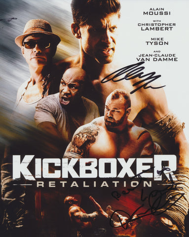 ALAIN MOUSSI & DIMITRI LOGOTHETIS SIGNED KICKBOXER: RETALIATION 8X10 PHOTO 3