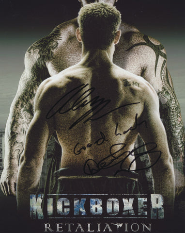 ALAIN MOUSSI & DIMITRI LOGOTHETIS SIGNED KICKBOXER: RETALIATION 8X10 PHOTO