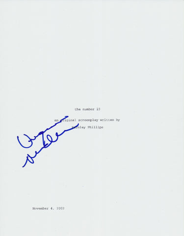 VIRGINIA MADSEN SIGNED THE NUMBER 23 FULL SCRIPT