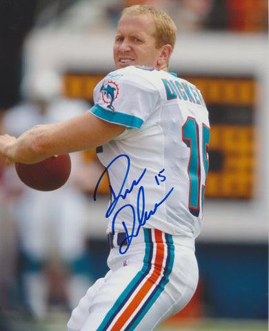 DAVE DICKENSON SIGNED MIAMI DOLPHINS 8X10 PHOTO