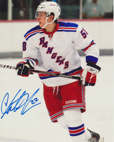 CHRISTIAN THOMAS SIGNED NEW YORK RANGERS 8X10 PHOTO