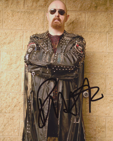 ROB HALFORD SIGNED JUDAS PRIEST 8X10 PHOTO