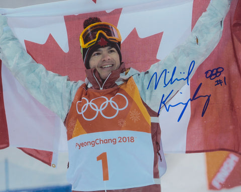 MIKAEL KINGSBURY SIGNED 2018 PYEONGCHANG OLYMPICS 8X10 PHOTO