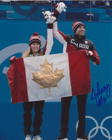 JOHNNY MORRIS SIGNED 2018 PYEONGCHANG OLYMPICS 8X10 PHOTO