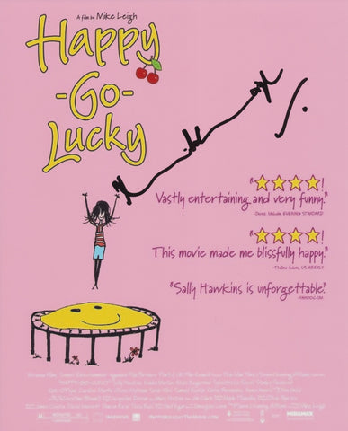 MIKE LEIGH SIGNED HAPPY-GO-LUCKY 8X10 PHOTO