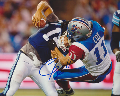 CHIP COX SIGNED MONTREAL ALOUETTES 8X10 PHOTO