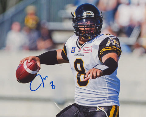 JEREMIAH MASOLI SIGNED HAMILTON TIGER CATS 8X10 PHOTO