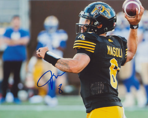 JEREMIAH MASOLI SIGNED HAMILTON TIGER CATS 8X10 PHOTO 2