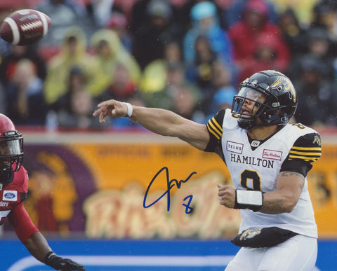 JEREMIAH MASOLI SIGNED HAMILTON TIGER CATS 8X10 PHOTO 4