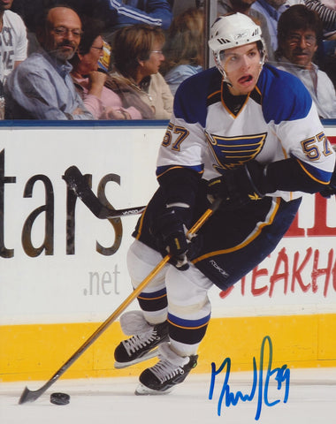 DAVID PERRON SIGNED ST. LOUIS BLUES 8X10 PHOTO 2