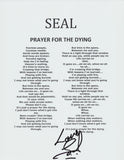 SEAL SIGNED PRAYER FOR THE DYING LYRIC SHEET