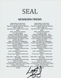 SEAL SIGNED NEWBORN FRIEND LYRIC SHEET