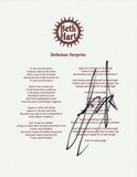 BETH HART SIGNED DELICIOUS SURPRISE LYRIC SHEET