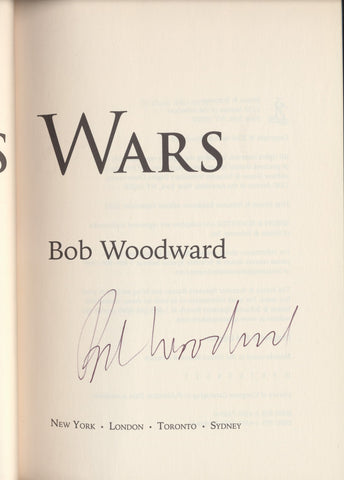 BOB WOODWARD SIGNED OBAMA'S WARS 1ST EDITION BOOK