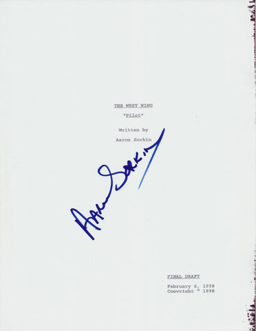 Copy of AARON SORKIN SIGNED THE WEST WING PILOT FULL SCRIPT