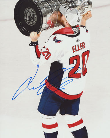 LARS ELLER SIGNED WASHINGTON CAPITALS 8X10 PHOTO