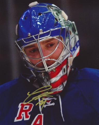 CHAD JOHNSON SIGNED NEW YORK RANGERS 8X10 PHOTO