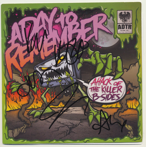 A DAY TO REMEMBER SIGNED ATTACK OF THE KILLER B-SIDES 7" VINYL RECORD