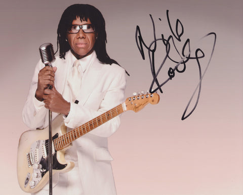 NILE RODGERS SIGNED 8X10 PHOTO