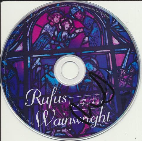 RUFUS WAINWRIGHT SIGNED LIVE FROM THE ARTISTS DEN CD DISK