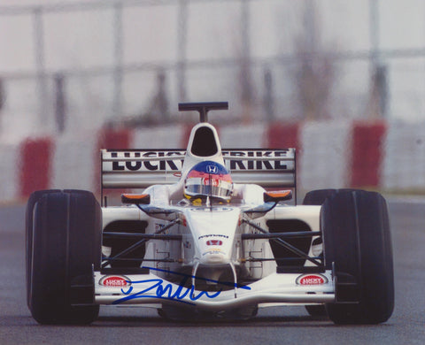 JACQUES VILLENEUVE SIGNED LUCKY STRIKE BAR HONDA F1 FORMULA 1 8X10 PHOTO