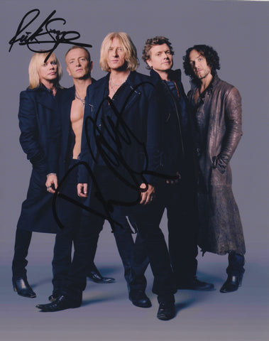 DEF LEPPARD SIGNED 8X10 PHOTO