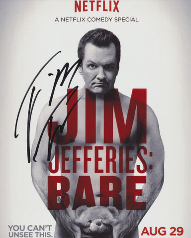 JIM JEFFERIES SIGNED BARE 8X10 PHOTO