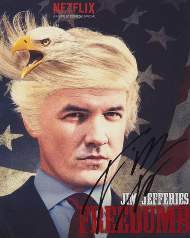 JIM JEFFERIES SIGNED FREEDUMB 8X10 PHOTO