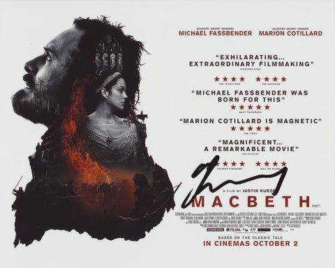 JUSTIN KURZEL SIGNED MACBETH 8X10 PHOTO
