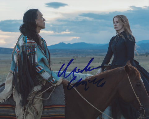 MICHAEL GREYEYES SIGNED WOMAN WALKS AHEAD 8X10 PHOTO