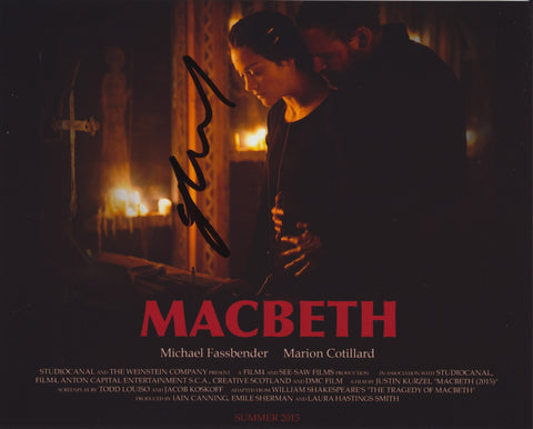 JUSTIN KURZEL SIGNED MACBETH 8X10 PHOTO 2